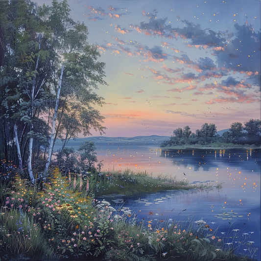 Tranquil Riverbank - DiamantmåLning