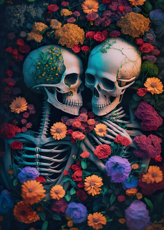 Skeletthav Av Blommor - DiamantmåLning